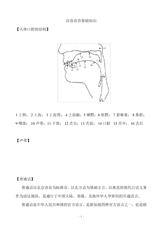汉语拼音基础知识(教案)