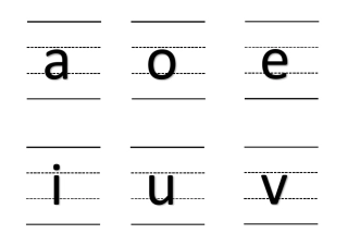 汉语拼音字母卡片(四线三格)