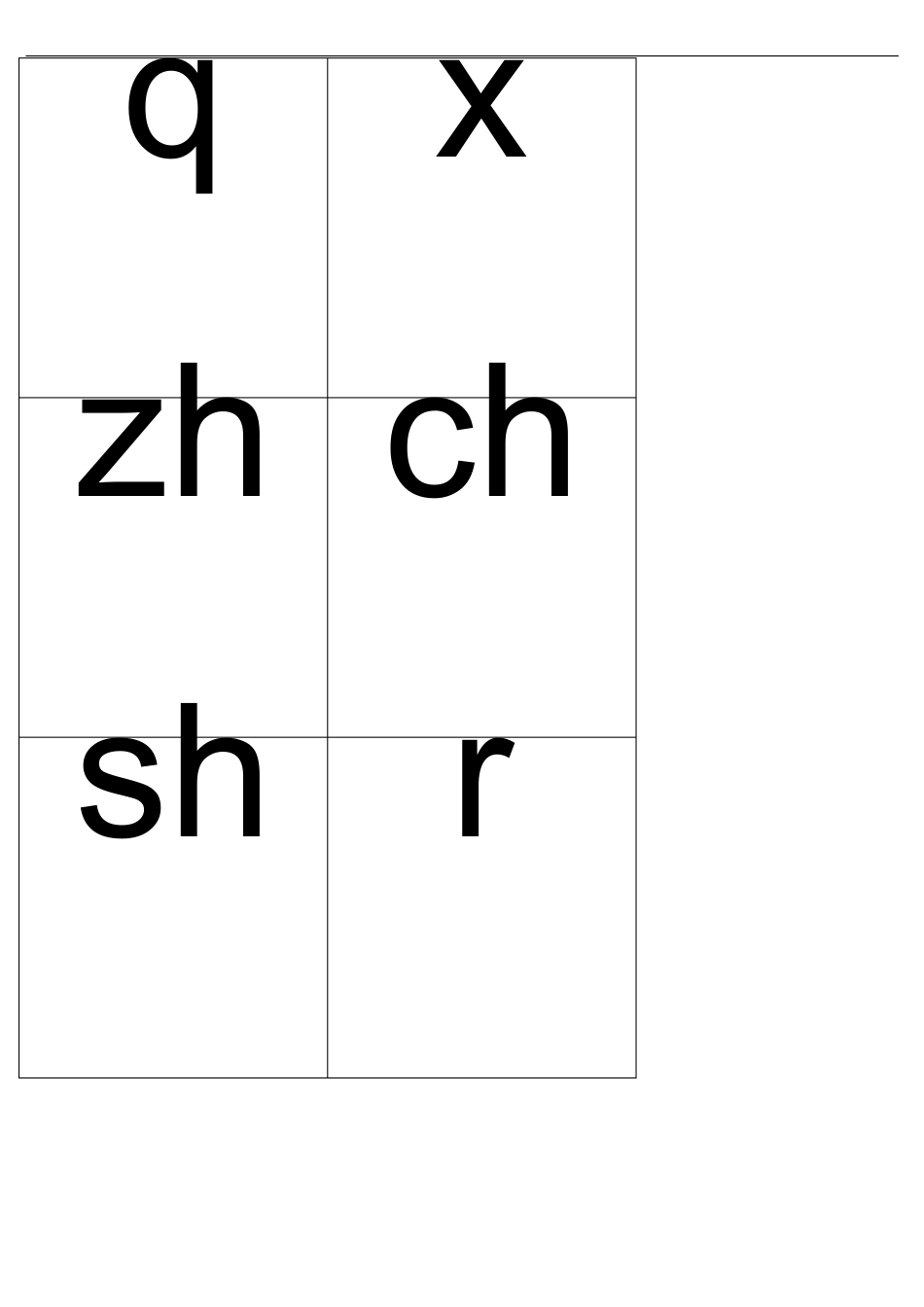 汉语拼音字母声母韵母小卡片(可直接打印)_第3页