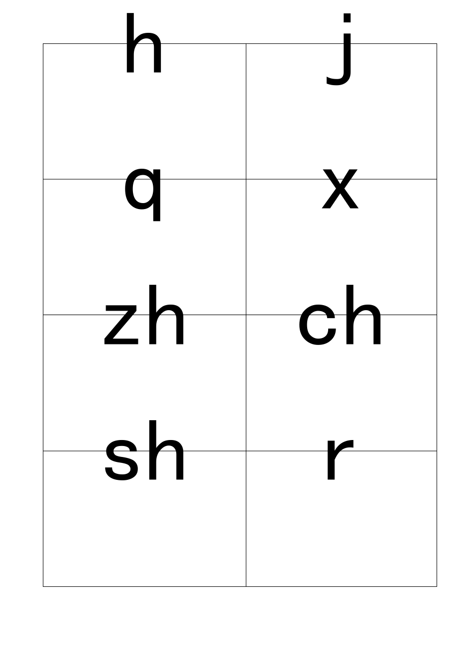汉语拼音字母学习卡片_第3页