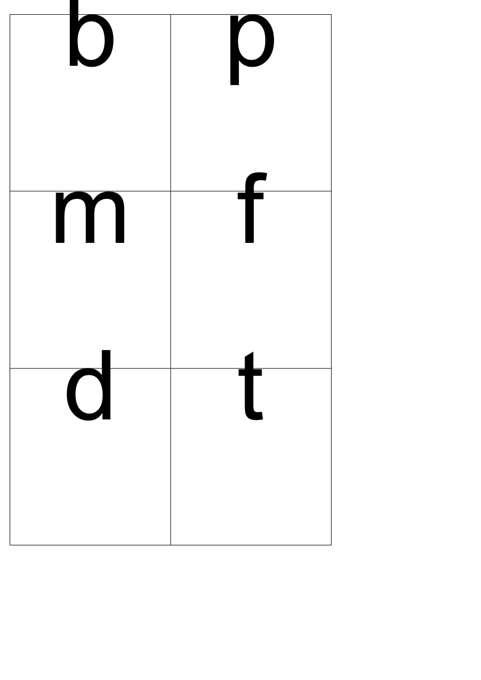 汉语拼音字母小卡片打印版_第1页