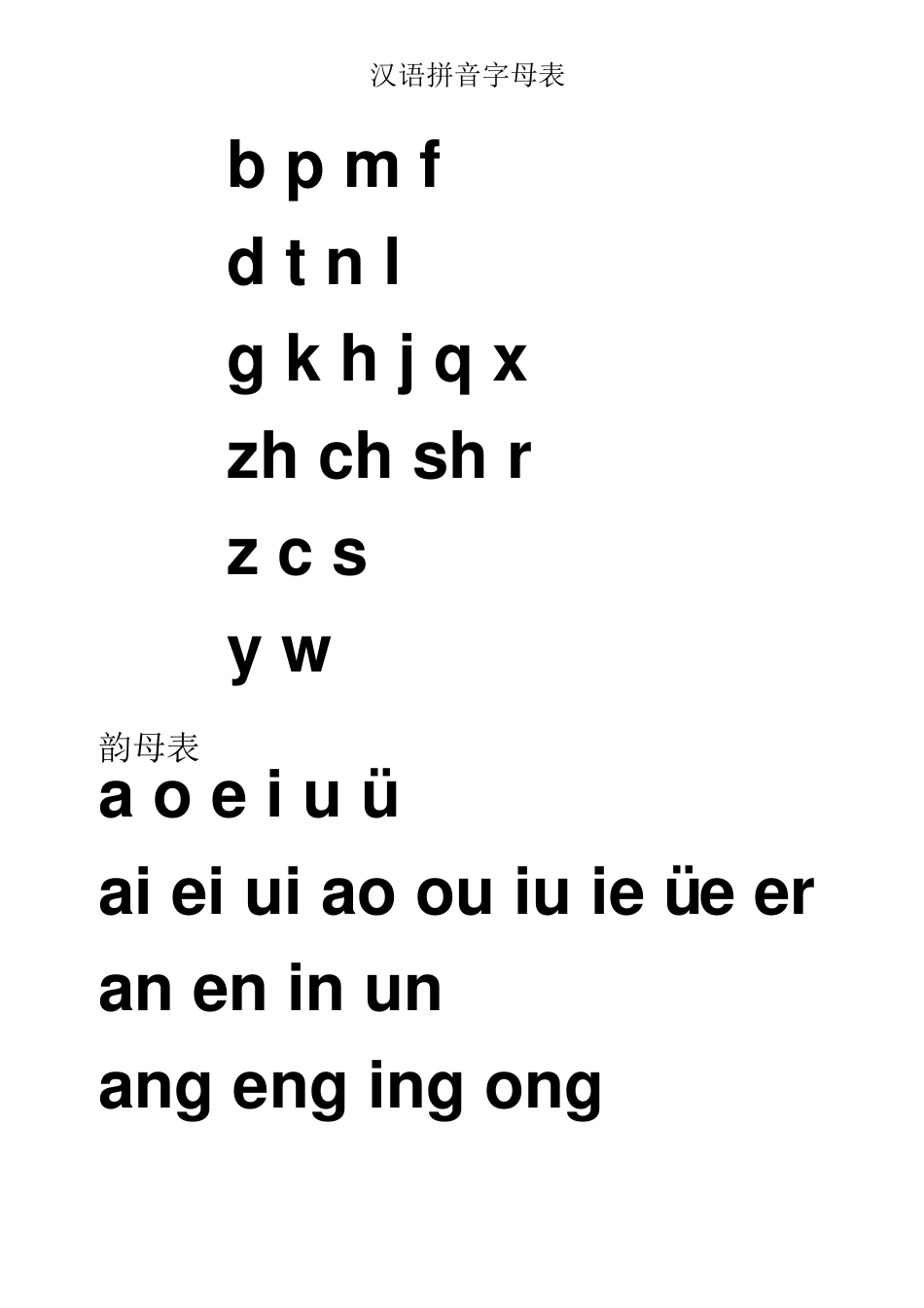 汉语拼音字母表__可A4打印_第2页