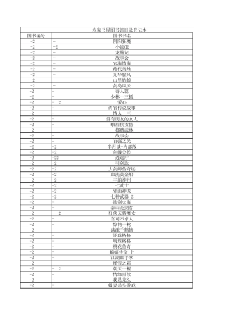 江山市上余镇大溪滩农家书屋图书馆目录