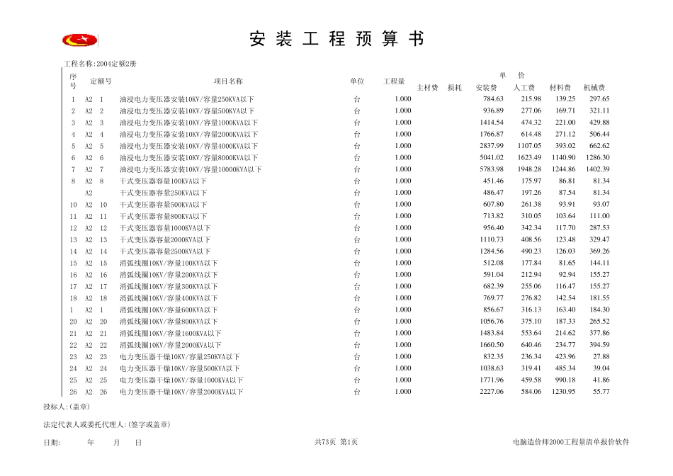 江苏2004安装定额(电气+自控)_第1页
