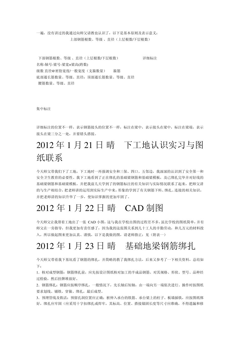 江苏建筑职业技术学院——建筑工地实习日记_第3页