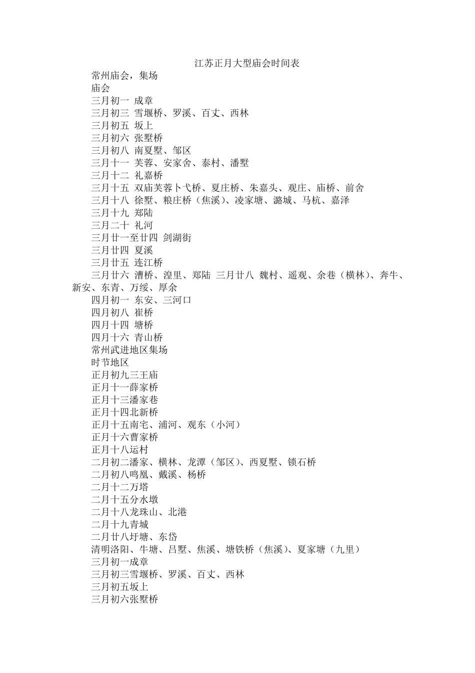江苏正月大型庙会时间表_第1页