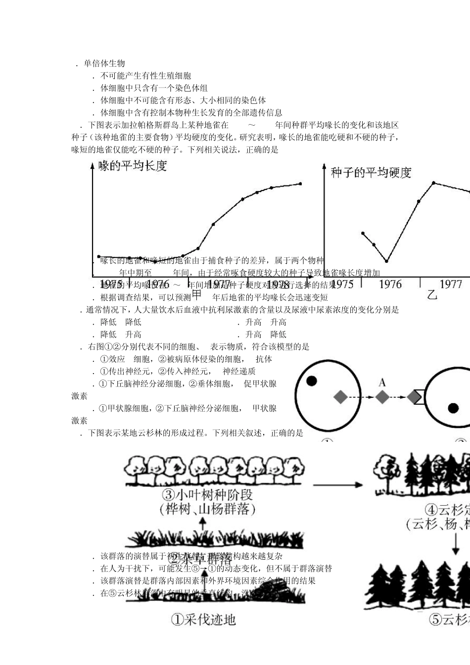江苏省南通市2010届高三第三次模拟考试生物试题_第2页