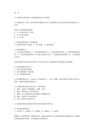 江苏自考06093人力资源开发与管理