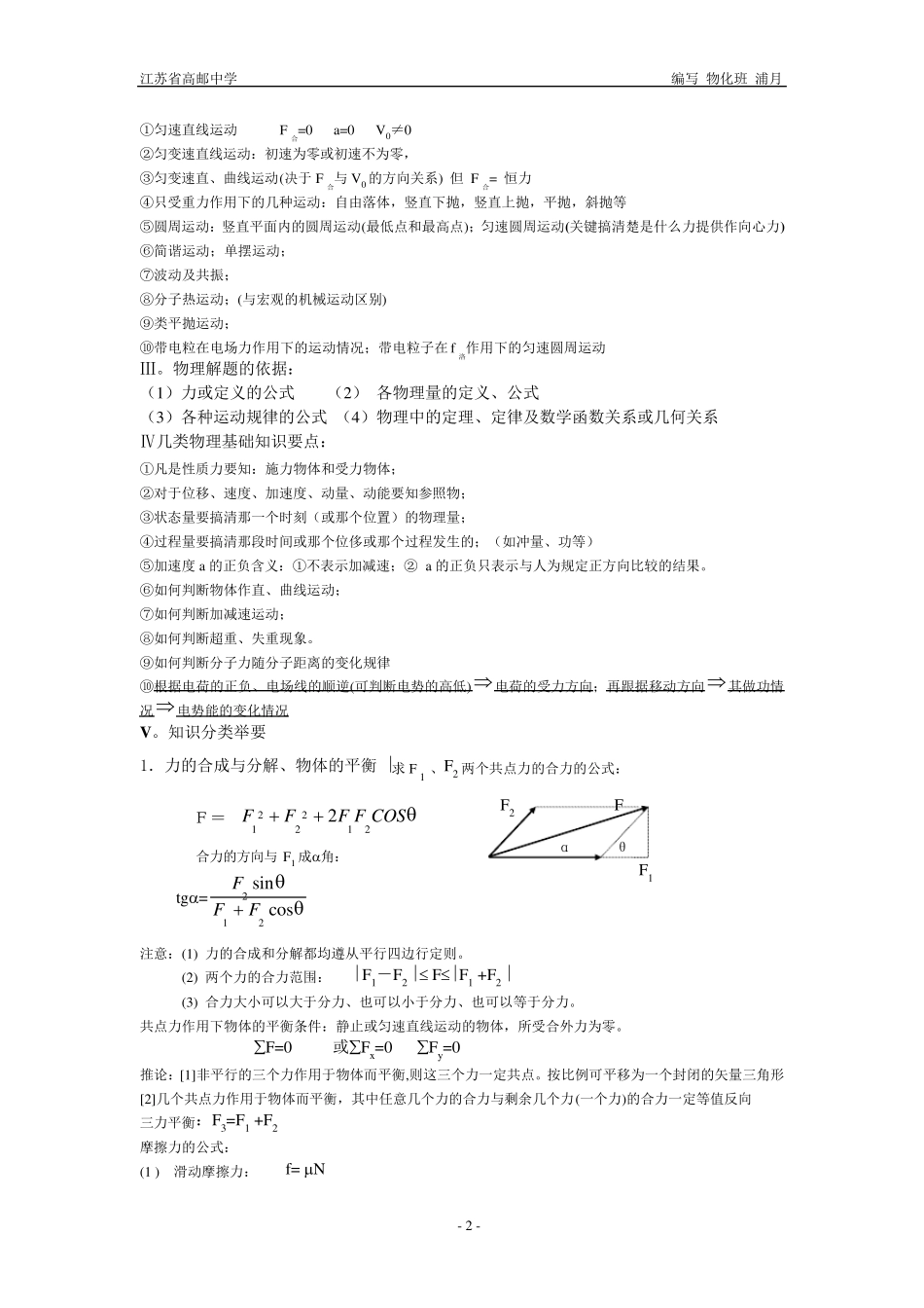 江苏高中物理基本知识点总结_第2页