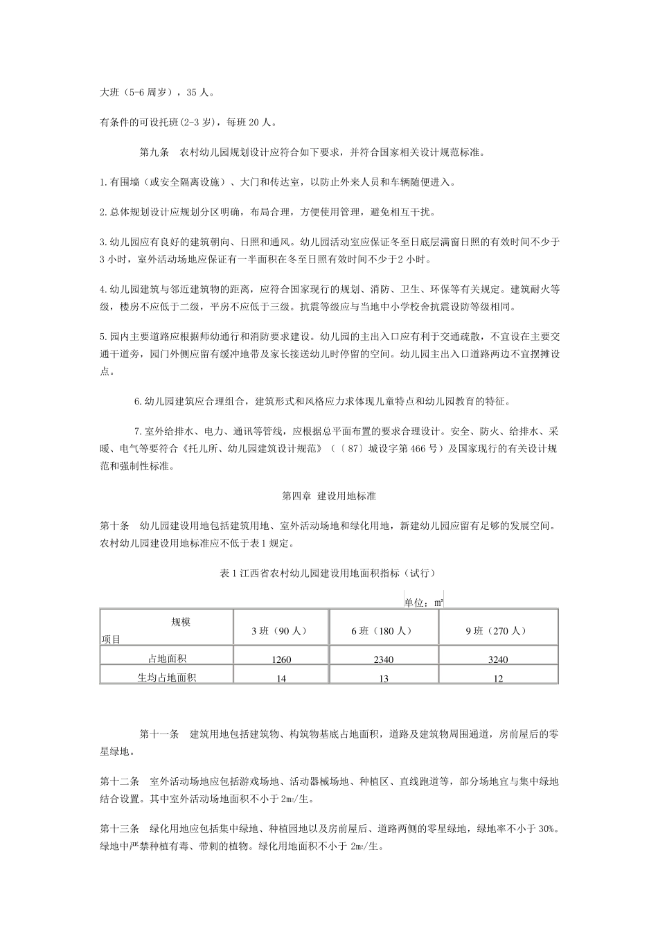 江西省农村幼儿园基本办园条件标准_第3页