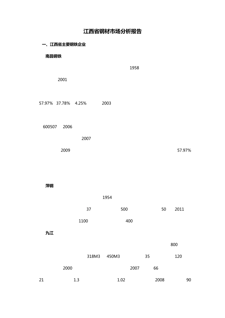 江西省钢材市场分析报告_第1页