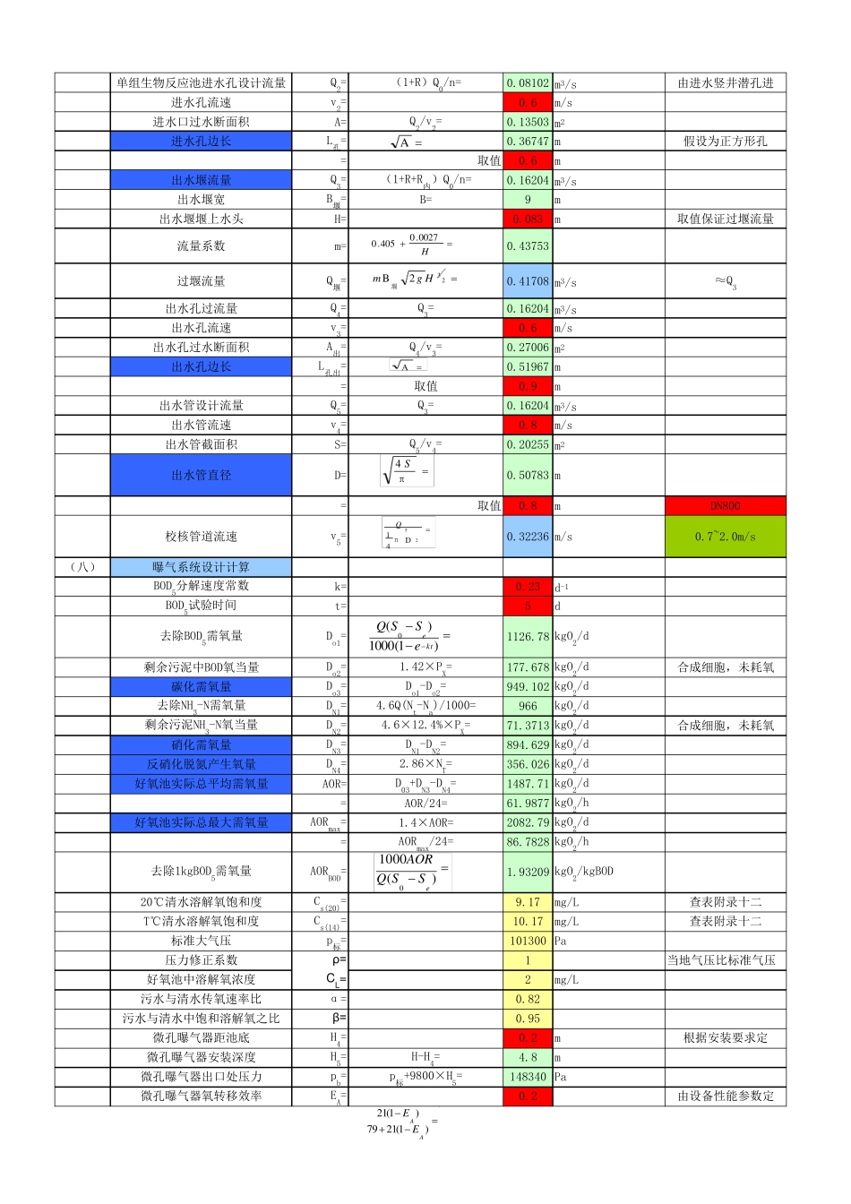 污水处理A2O生物池(厌氧缺氧好氧)计算公式_第3页