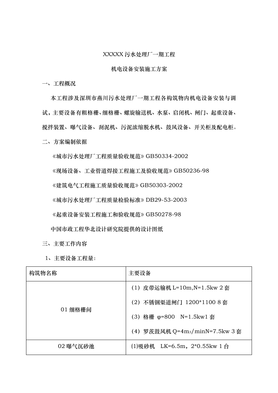 污水处理厂机电设备安装工程施工组织设计方案_第3页