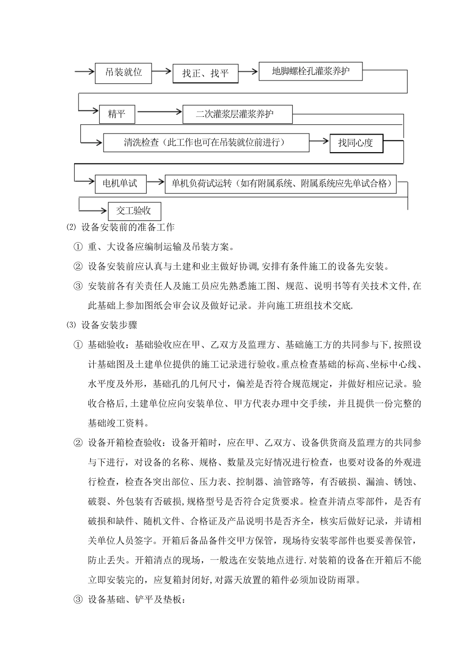污水处理厂设备安装施工技术方案_第2页