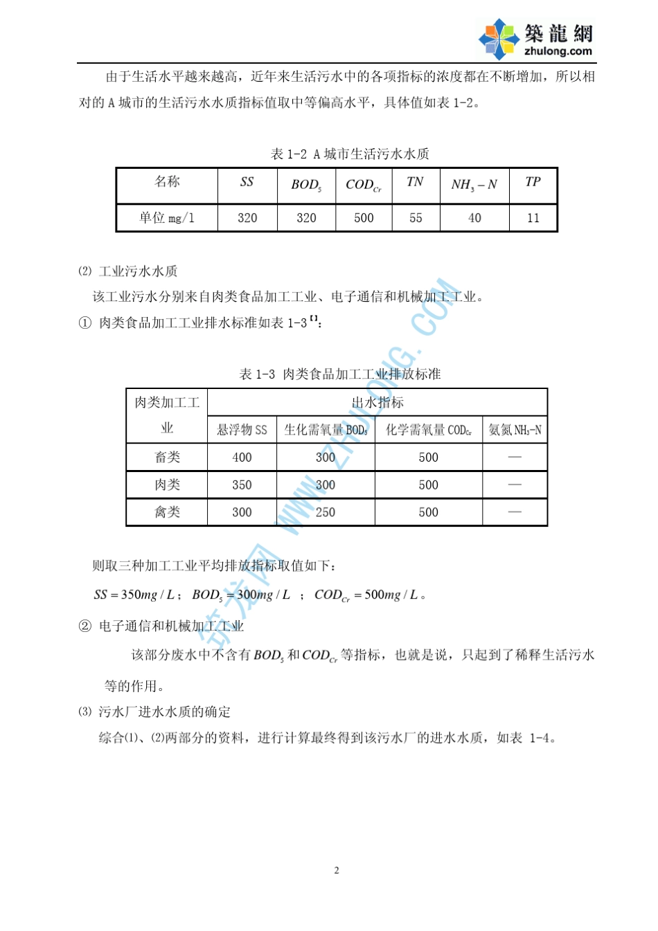 污水处理厂设计计算说明书_第2页