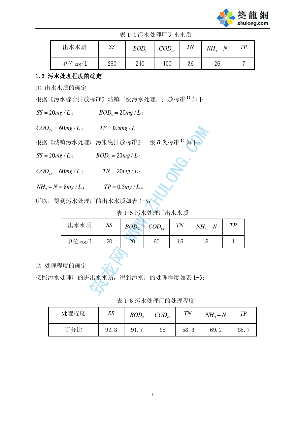 污水处理厂设计计算说明书_第3页