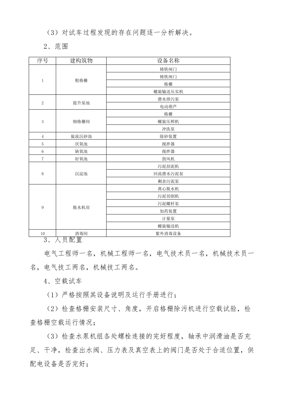 污水处理厂调试试运行方案_第3页