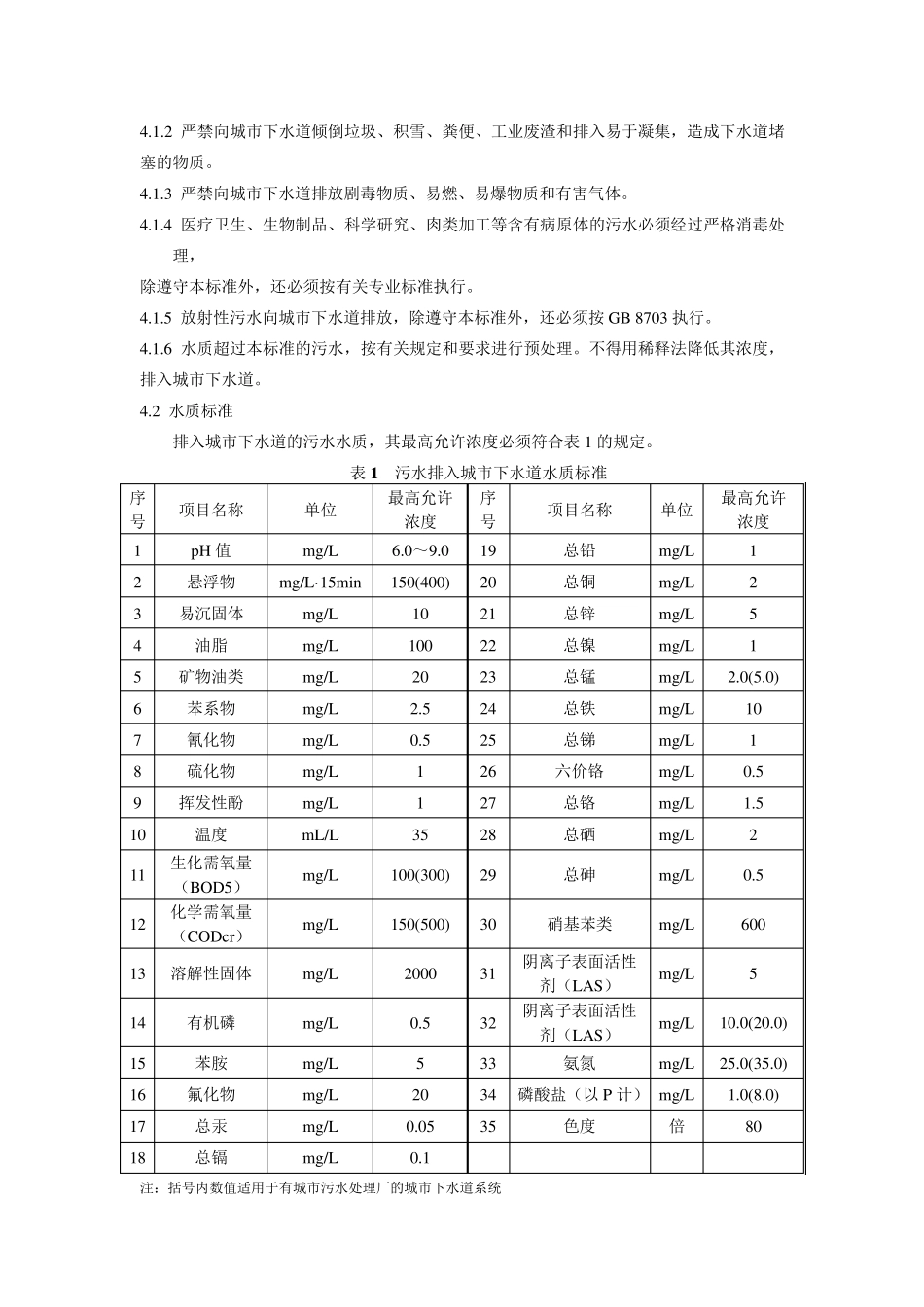 污水排入城市下水道水质标准_第3页
