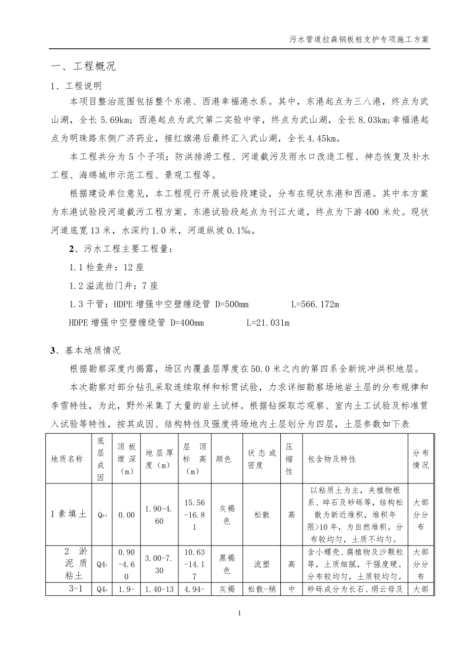 污水管道拉森钢板桩支护专项施工方案_第3页