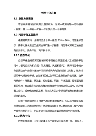 污泥干化详细方案