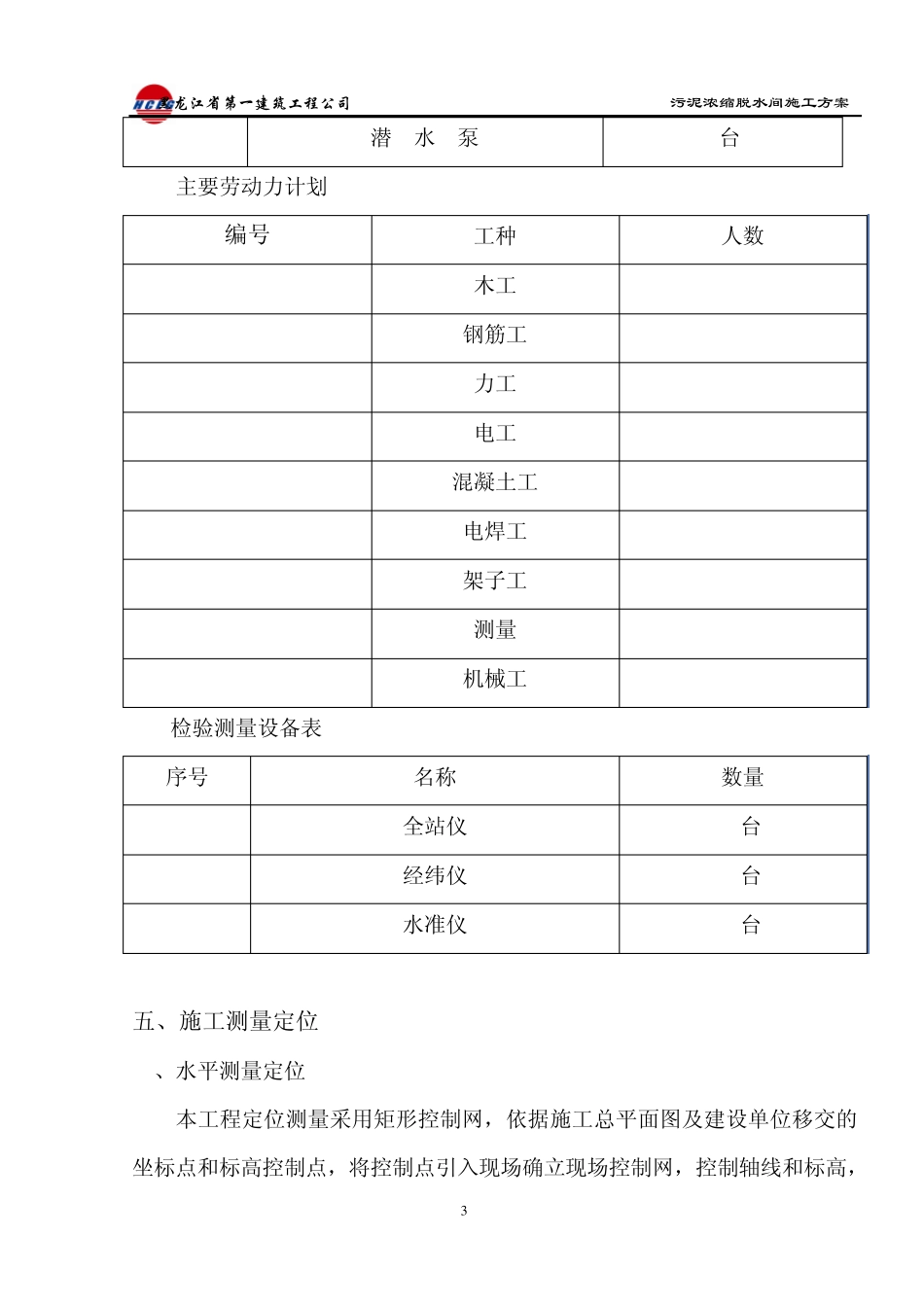 污泥脱水间施工方案_第3页