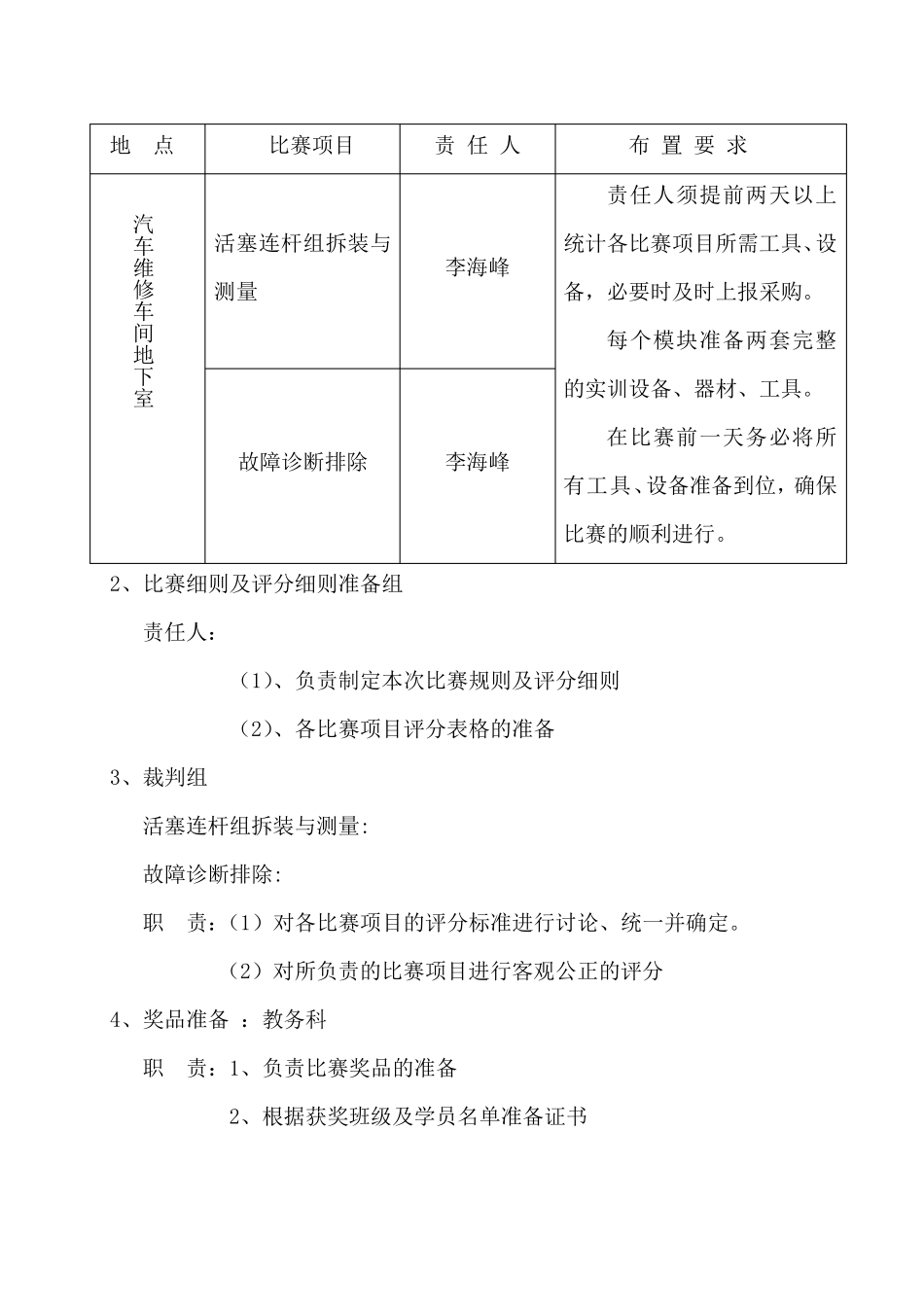 汽修专业技能大赛实施方案_第2页