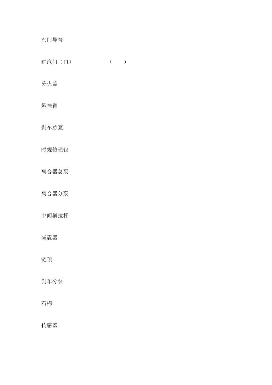汽修中常见部件英文缩写_第3页
