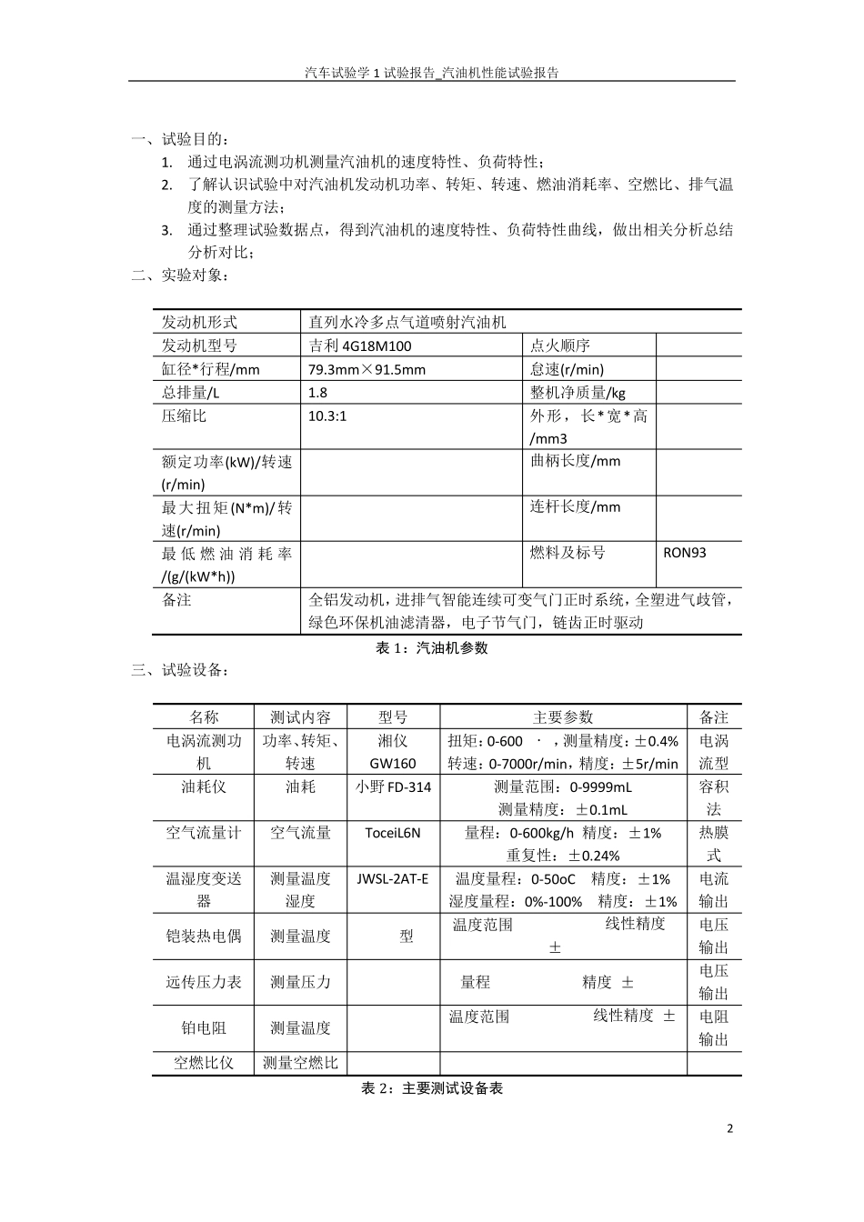 汽油机速度负荷特性试验报告_第2页