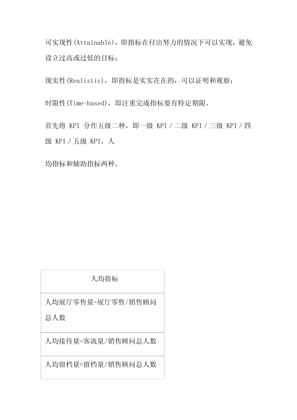 汽车4S店关注的KPI指标_第2页