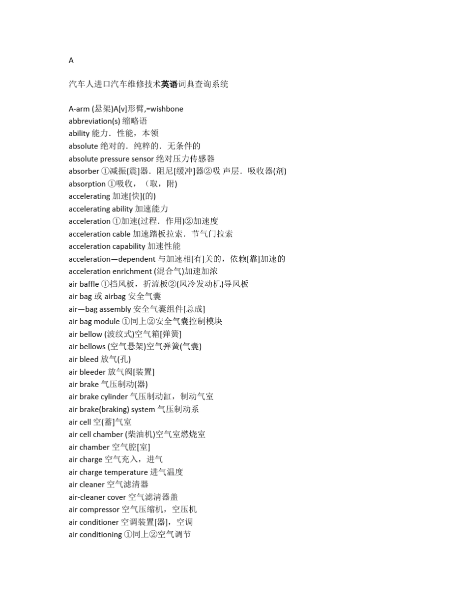 汽车专业英语AE_第1页