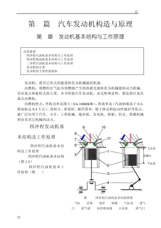 汽车发动机构造与原理
