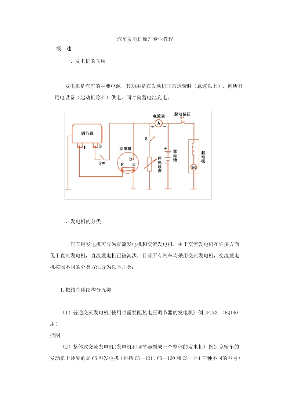 汽车发电机原理专业教程_第1页