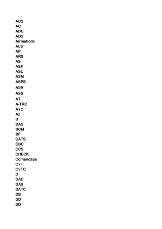 汽车技术英文缩写