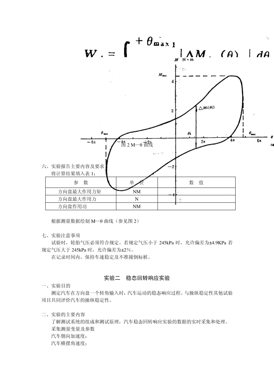汽车操纵稳定性实验指导书_第3页