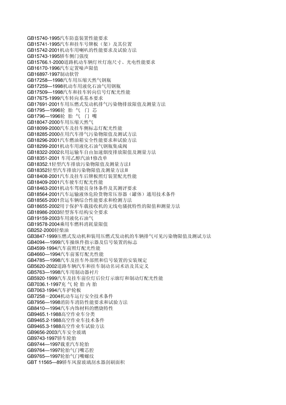 汽车标准目录_第2页