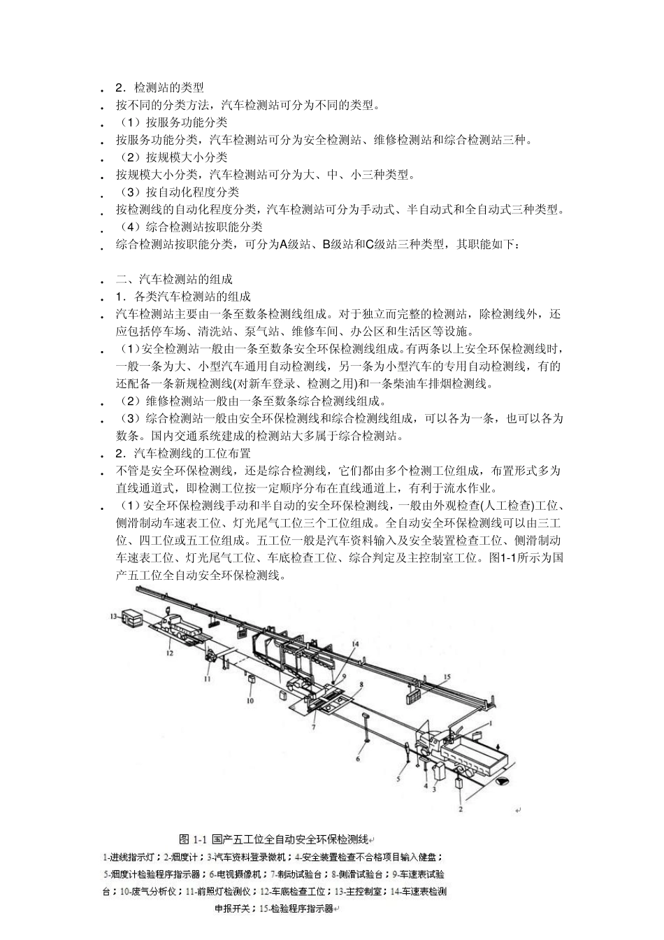 汽车检测线专项训练2(实训指导书与工作页)检测制度、类型、汽车检测站介绍_第3页