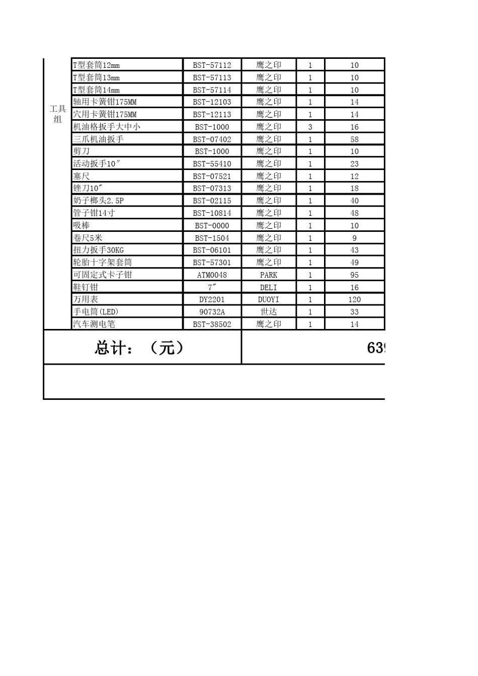 汽车检测设备及工具配置清单_第3页