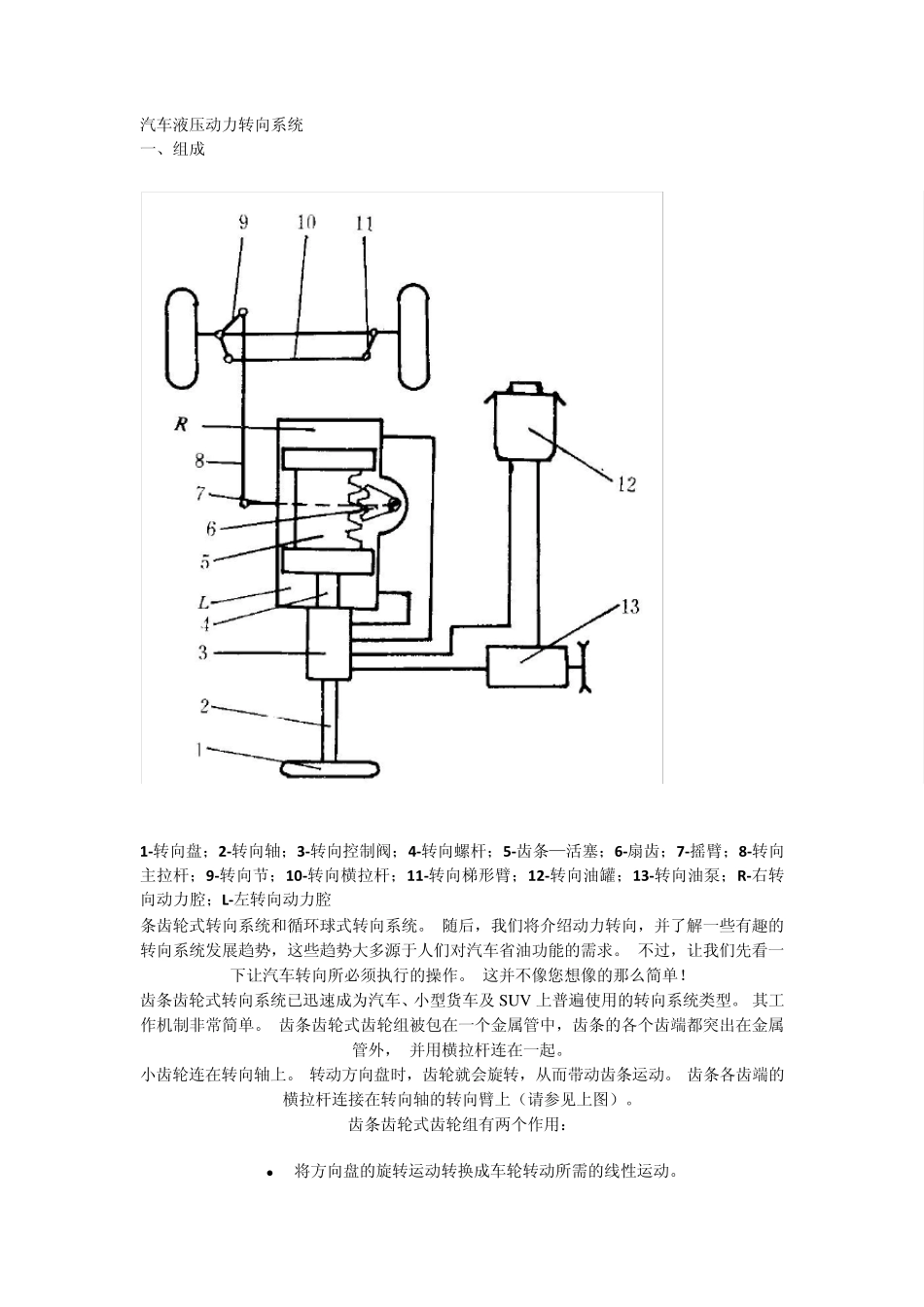汽车液压动力转向系统_第1页