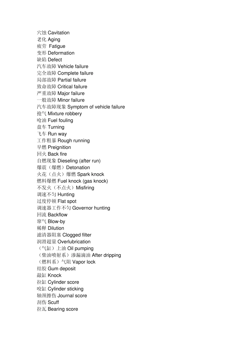 汽车维修、保养、养护专业英语词汇_第2页