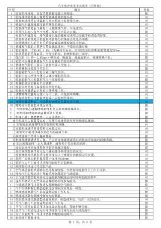 汽车维护保养网络题库