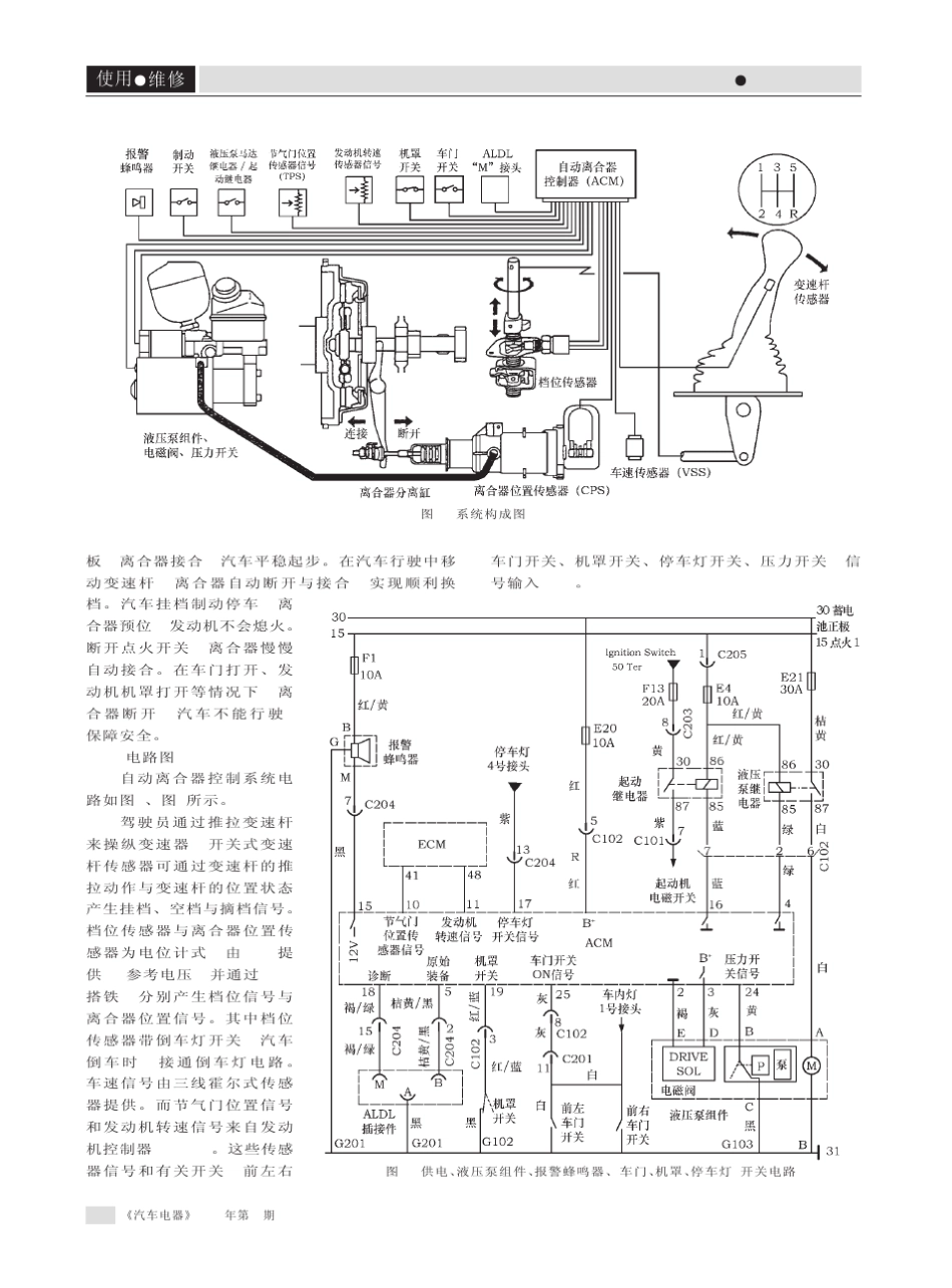 汽车自动离合器控制系统的原理与检修_第2页
