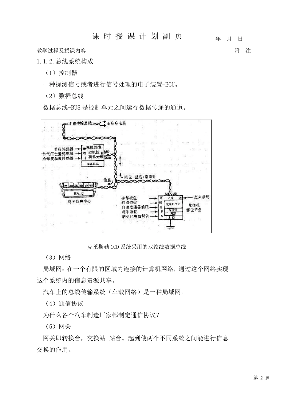 汽车车身电控技术教案_第2页