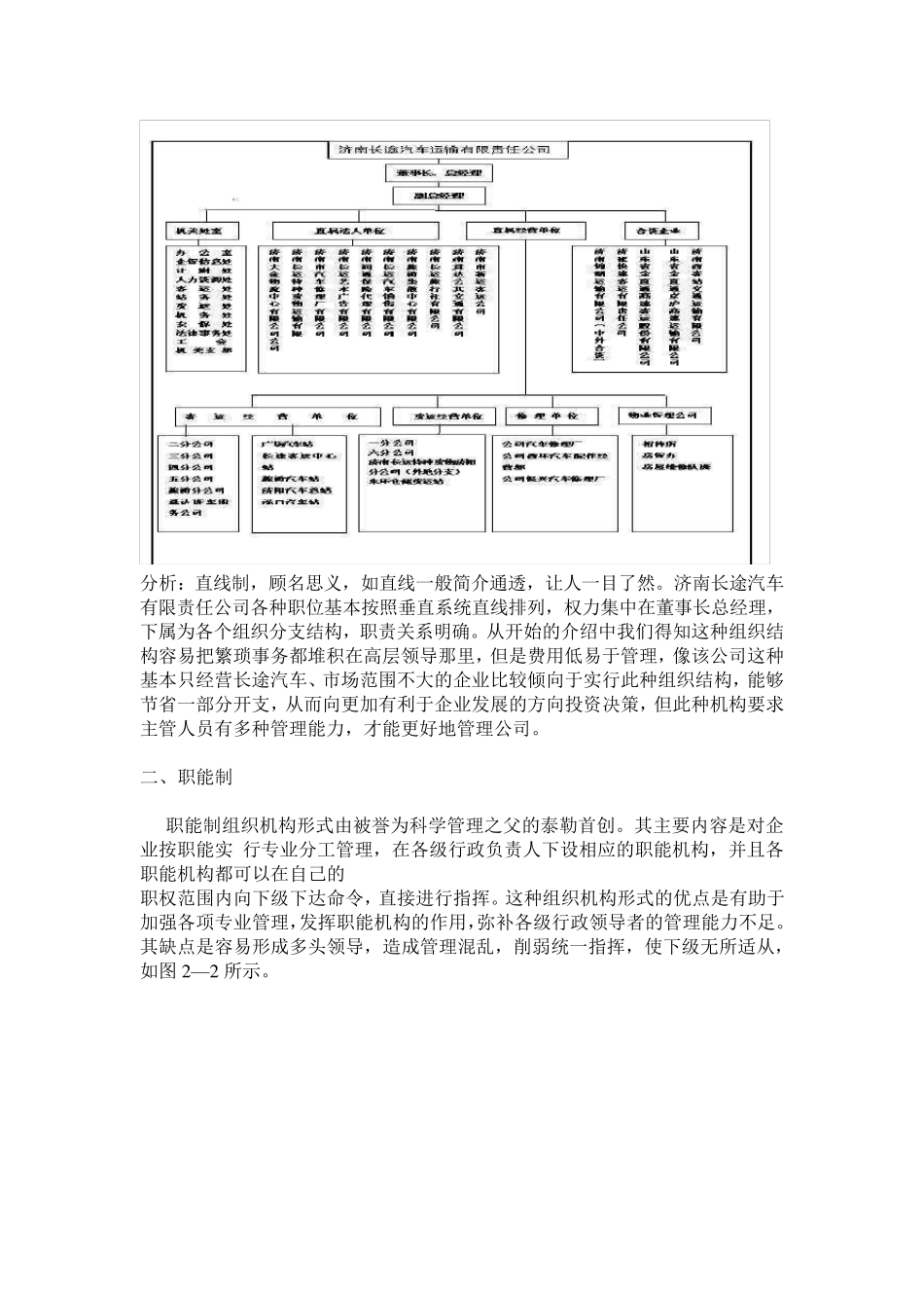 汽车运输企业组织结构分析_第2页
