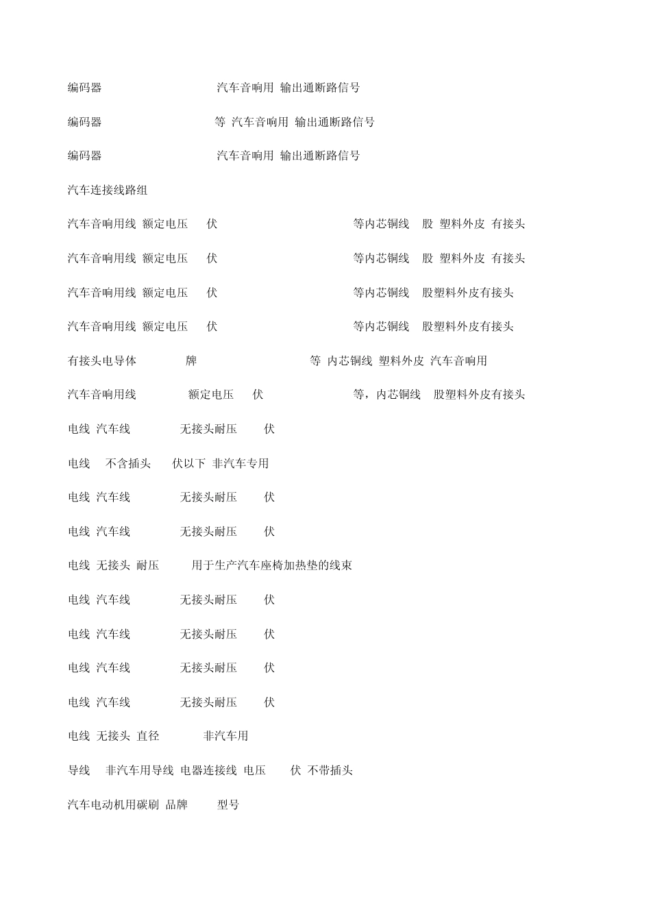 汽车配件海关商品编码_第2页