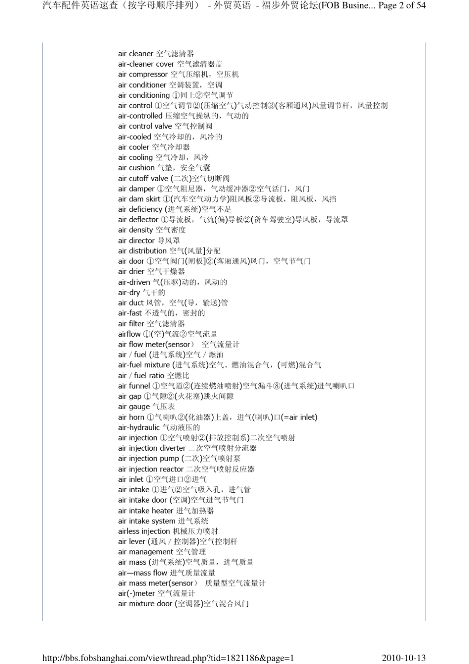 汽车配件英文翻译_第2页