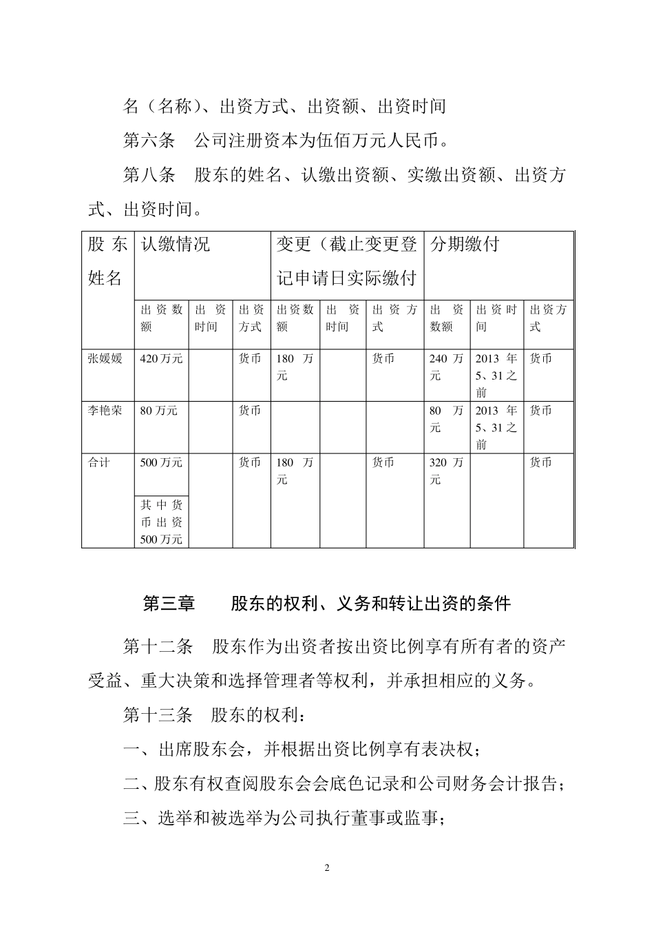 汽车销售有限责任公司章程_样本_第2页