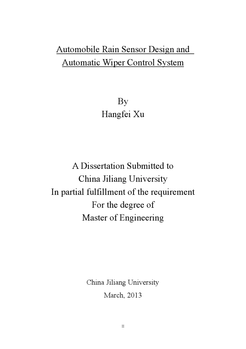 汽车雨量传感器设计与自动雨刮控制系统_第2页