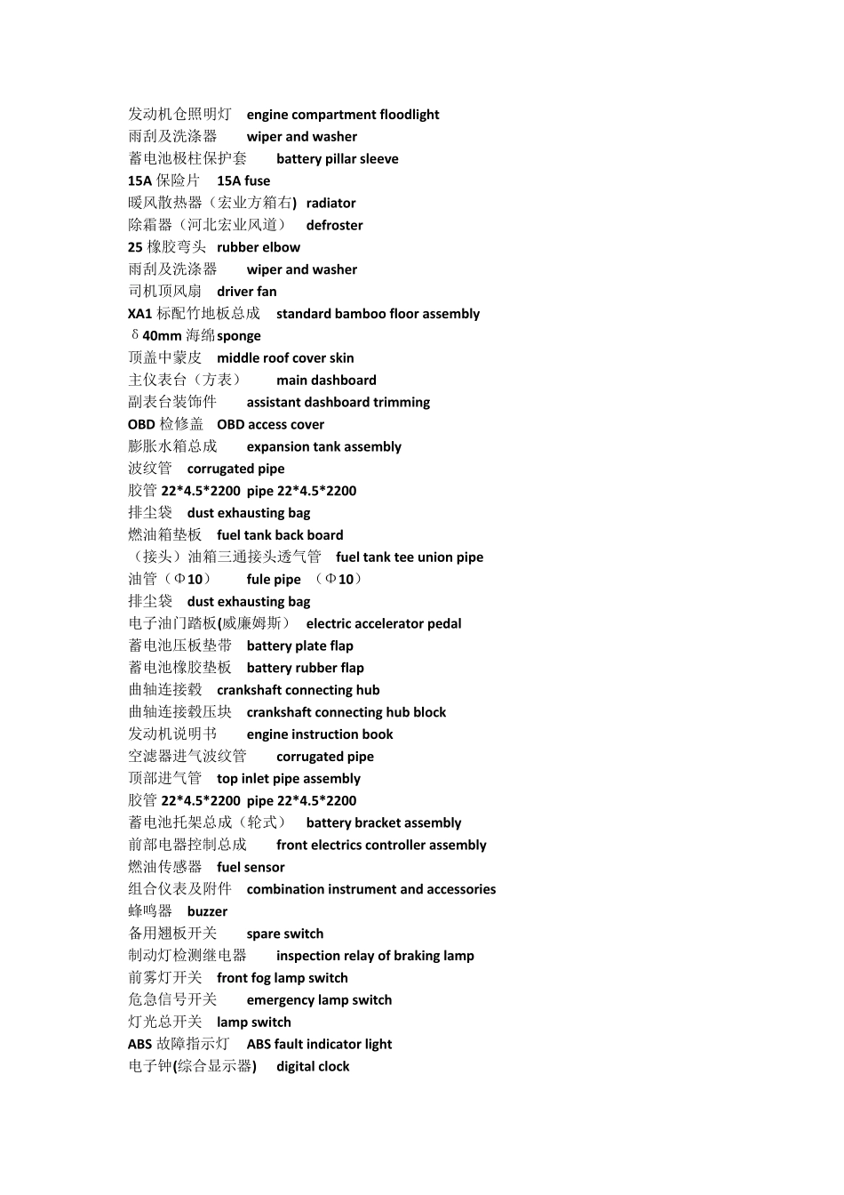 汽车零部件术语(中英文)_第1页