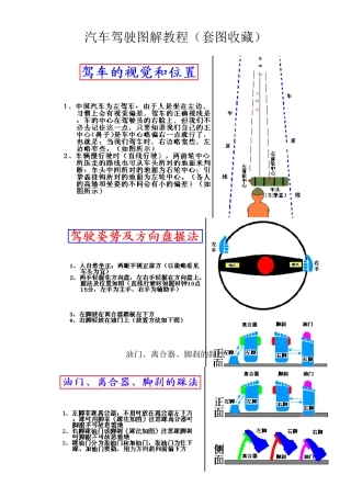 汽车驾驶技巧图解教程大全