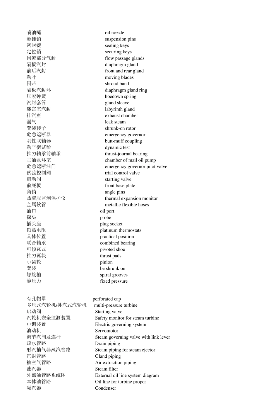 汽轮机中英文词汇_第2页